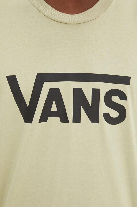 Βαμβακερό μπλουζάκι Vans VN000GGGDAU1 πράσινο