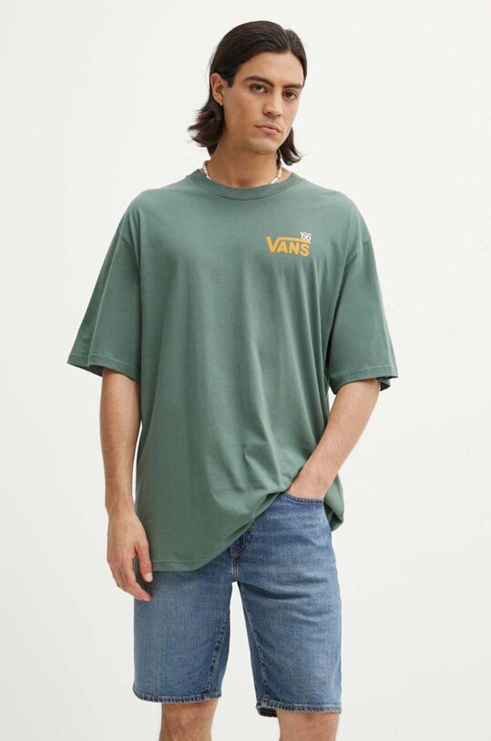 Vans tricou din bumbac VN000HFT1CI1 verde AW24