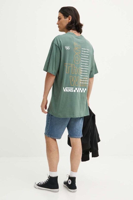 Îmbrăcăminte Vans tricou din bumbac VN000HFT1CI1 verde