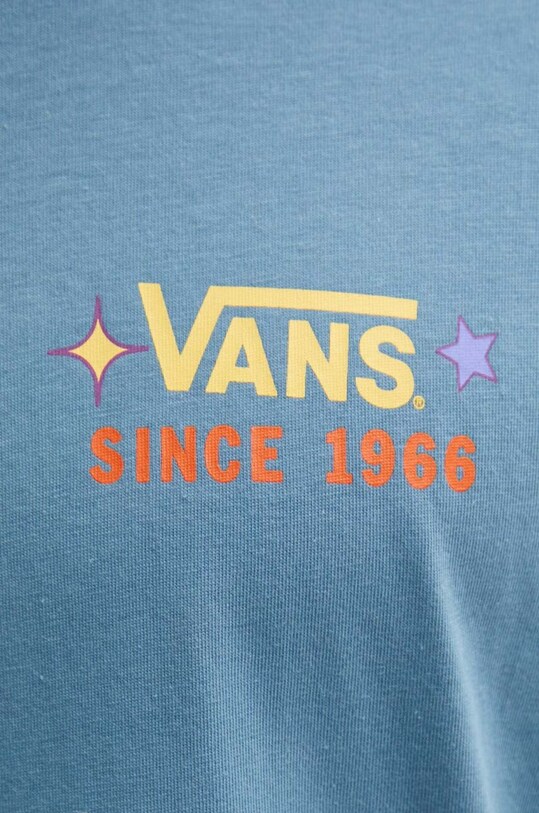 Vans tricou din bumbac VN000KHWJCN1 albastru