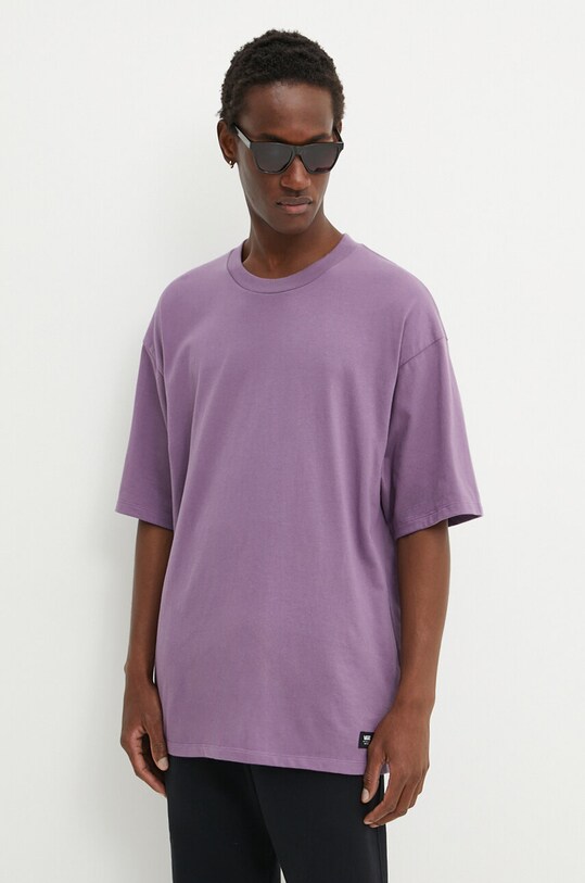 Vans tricou din bumbac uni violet VN000G51CIF1