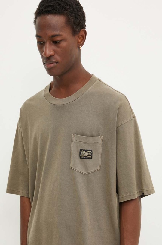 Pamučna majica Vans zelena VN000HES9JC1