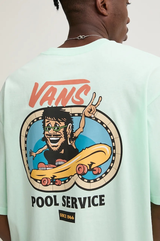 Vans tricou din bumbac VN000KTDN4T1 verde