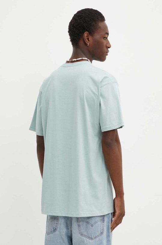 Odzież Vans t-shirt bawełniany VN000HFFM8I1 turkusowy