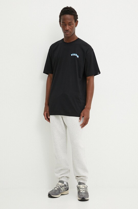 Vans t-shirt bawełniany VN000KHTBLK1 czarny AW24