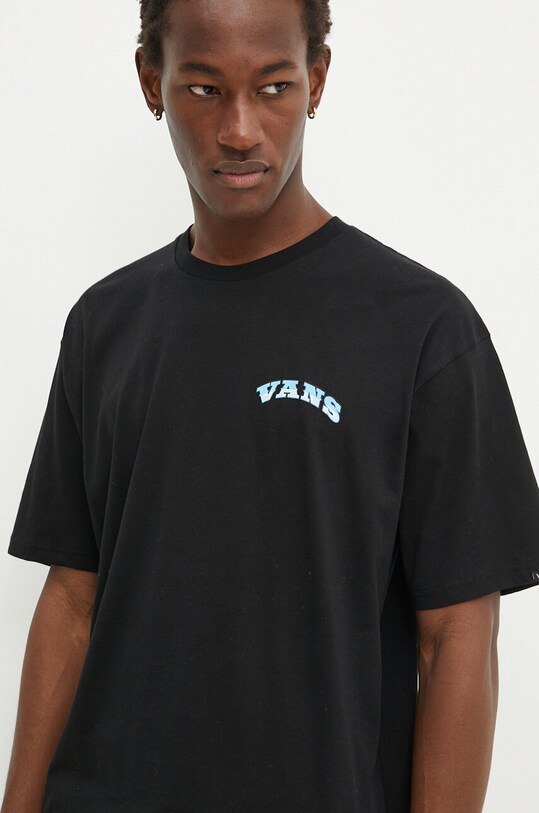 Vans t-shirt bawełniany czarny VN000KHTBLK1