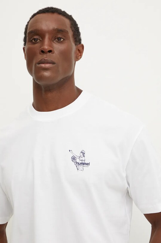 Hummel t-shirt bawełniany biały 226100