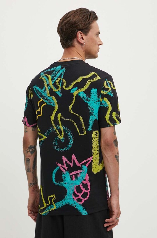 Îmbrăcăminte Desigual tricou din bumbac ARGIDER 24WMTK05 negru