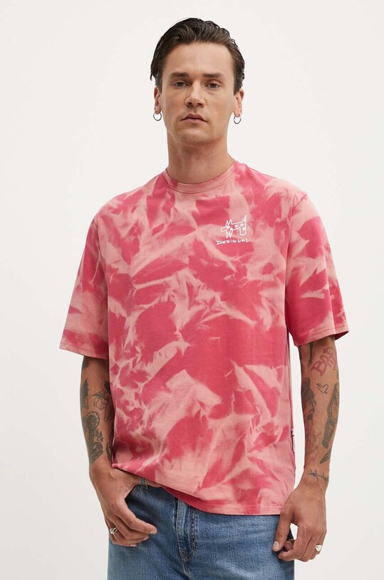 Îmbrăcăminte Desigual tricou din bumbac ARMANDO 24WMTK08 roz