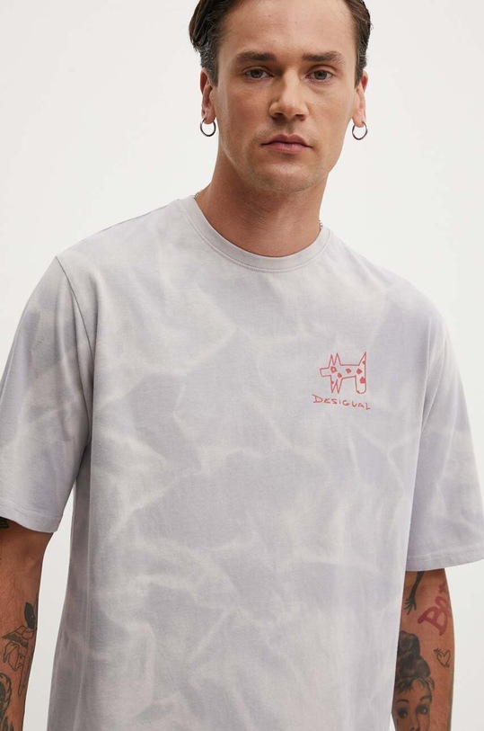 Desigual tricou din bumbac ARMIN violet 24WMTK09