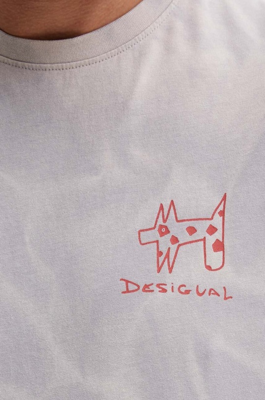 Desigual tricou din bumbac ARMIN 24WMTK09 violet