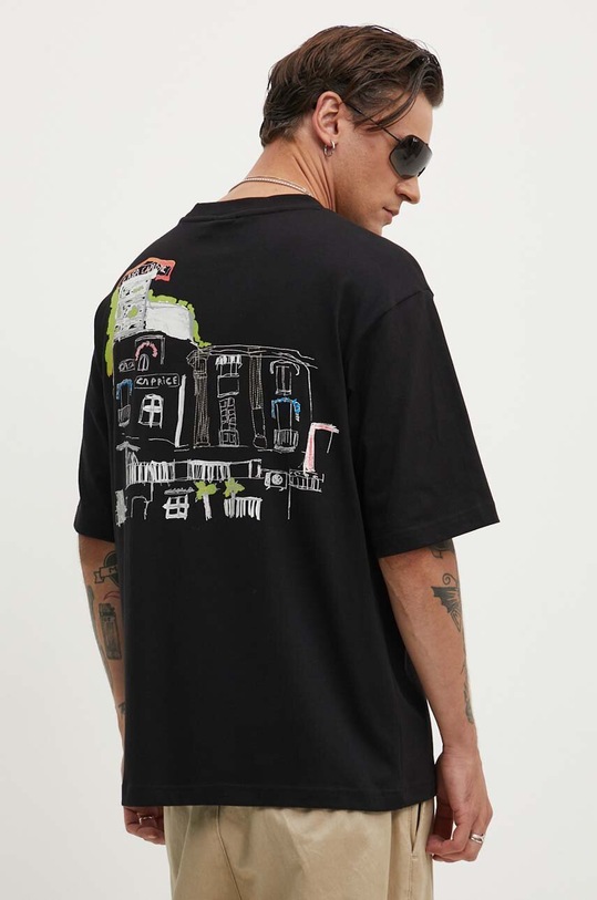 Desigual t-shirt in cotone ARCHIE rilassato nero 24WMTK01