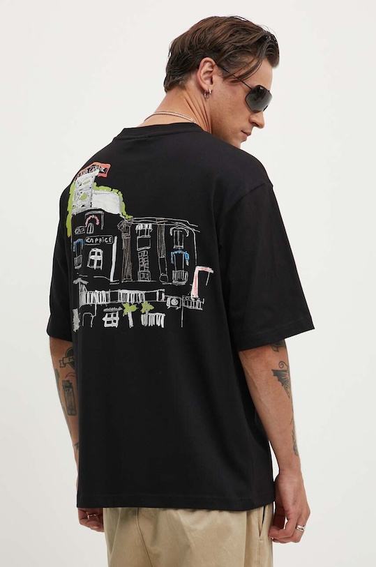 Desigual t-shirt in cotone ARCHIE rilassato nero 24WMTK01