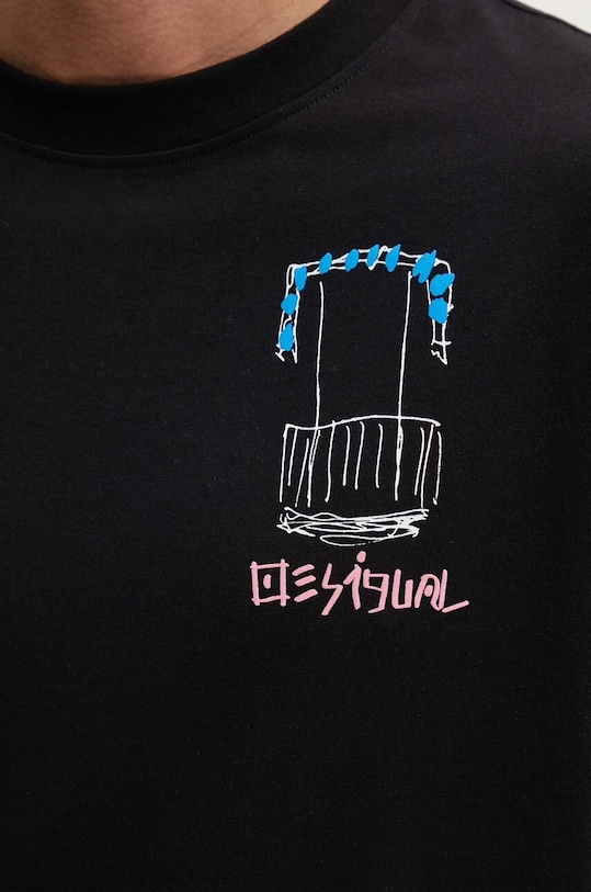 Desigual t-shirt in cotone ARCHIE 24WMTK01 nero