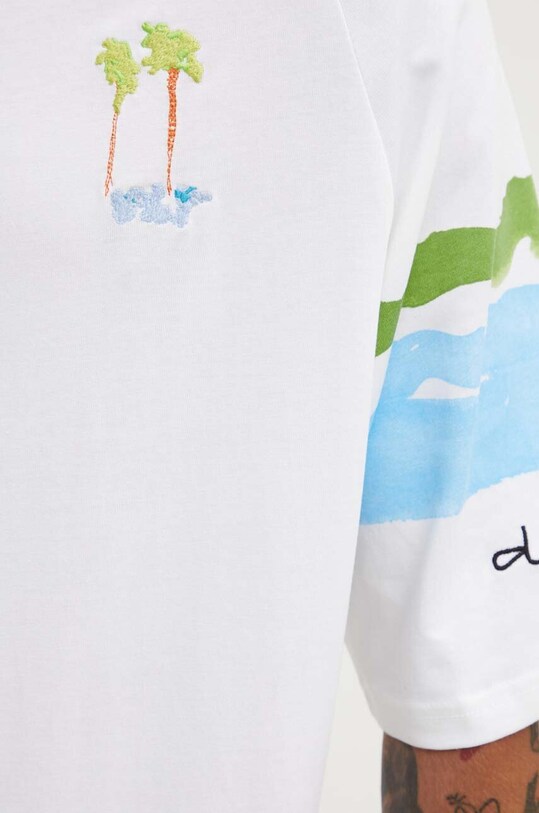 Desigual tricou din bumbac AREN 24WMTK03 alb