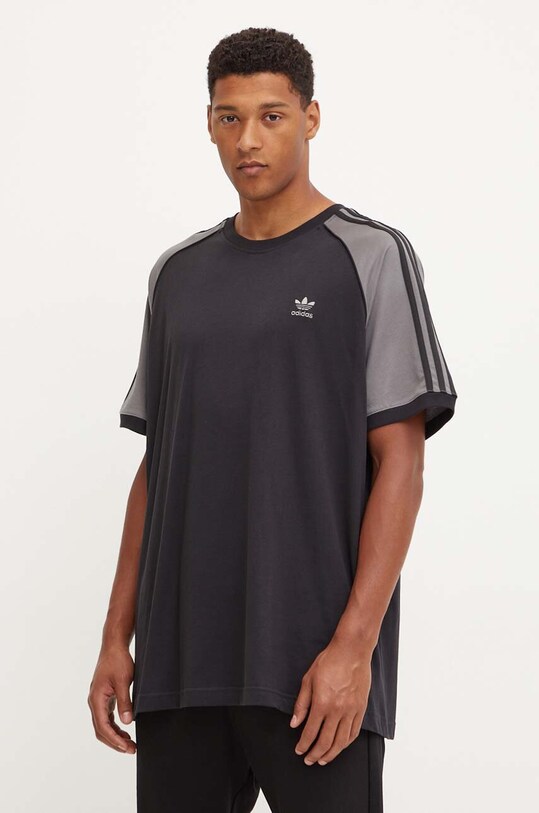 Хлопковая футболка adidas Originals IW5818 чёрный