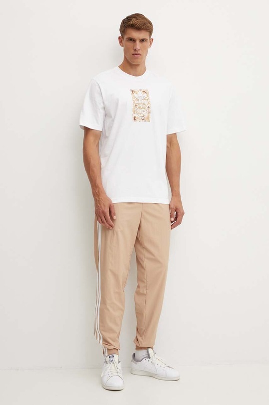 Бавовняна футболка adidas Originals IX6743 бежевий AW24