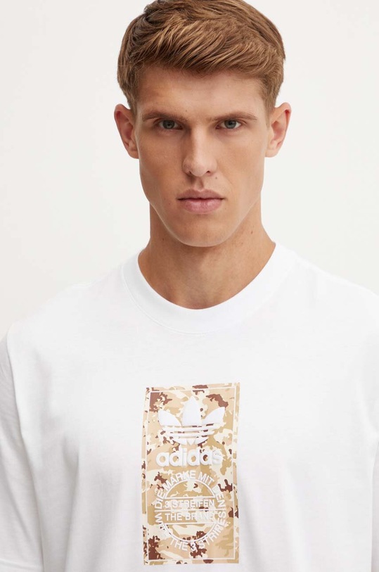 Бавовняна футболка adidas Originals бежевий IX6743