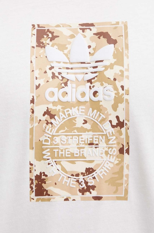 Бавовняна футболка adidas Originals IX6743 бежевий