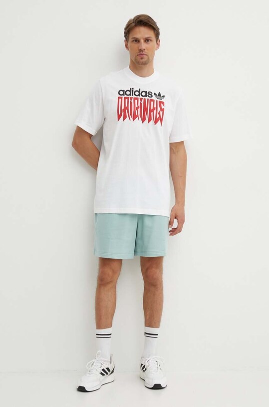 adidas Originals tricou din bumbac IX9650 alb AW24