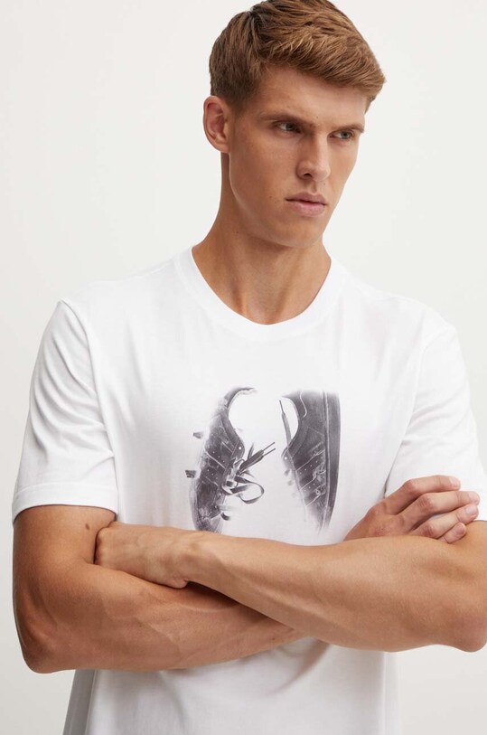 Бавовняна футболка adidas Originals бежевий IY3430