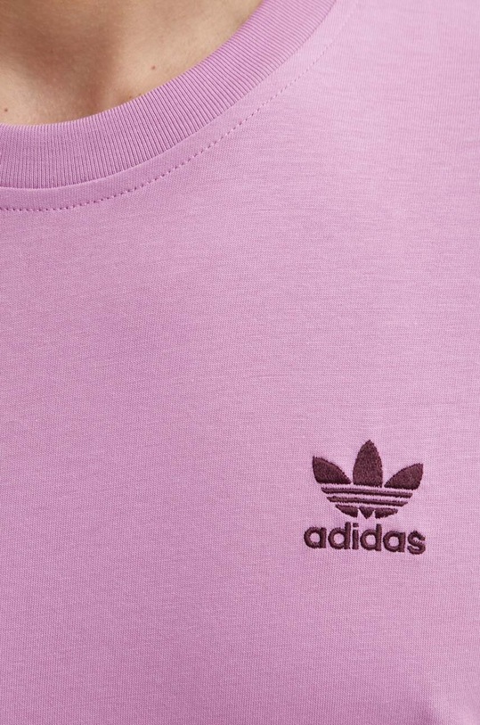 Βαμβακερό μπλουζάκι adidas Originals IY5477 μωβ