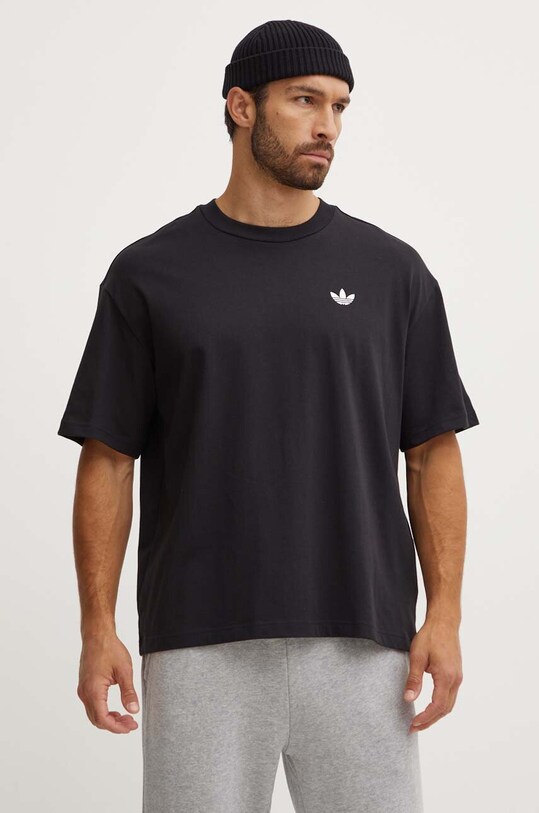 adidas Originals t-shirt sima fekete IY7381