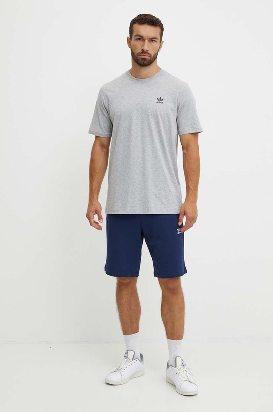 Βαμβακερό μπλουζάκι adidas Originals IZ2096 γκρί AW24