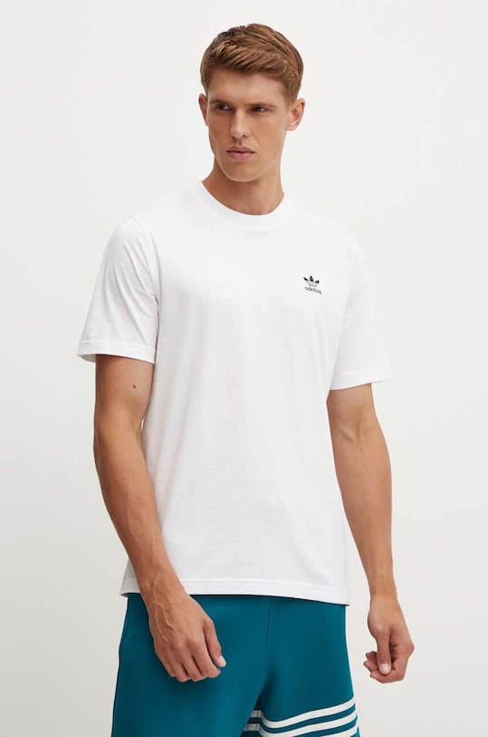 adidas Originals tricou din bumbac uni alb IZ2098