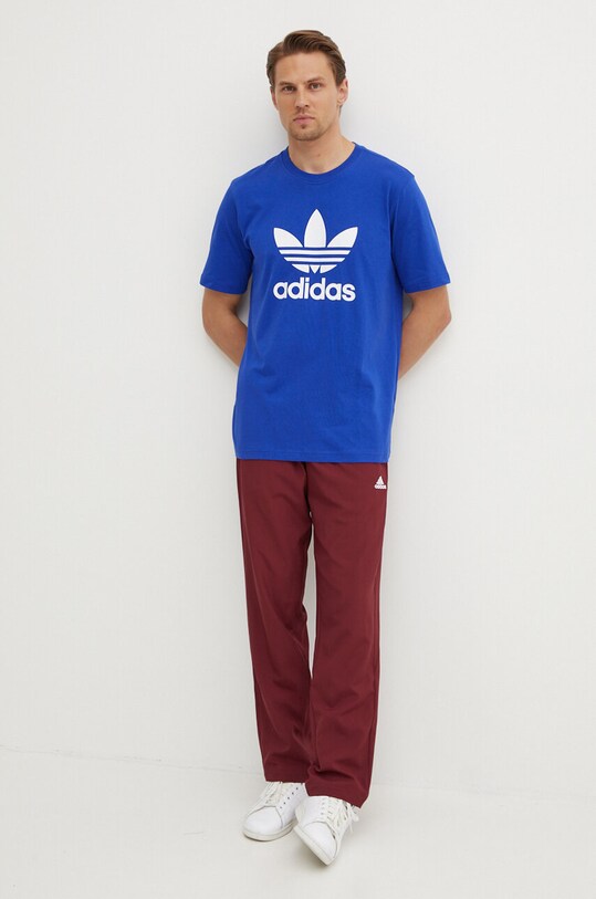 adidas Originals tricou din bumbac IZ3058 albastru AW24