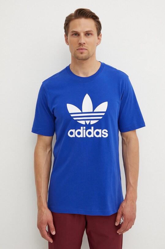 adidas Originals tricou din bumbac albastru IZ3058