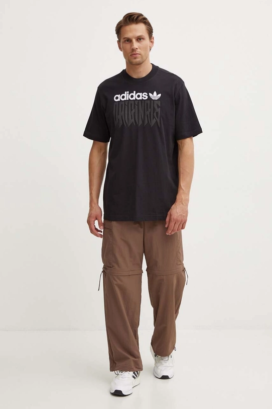 Хлопковая футболка adidas Originals IZ4831 чёрный AW24