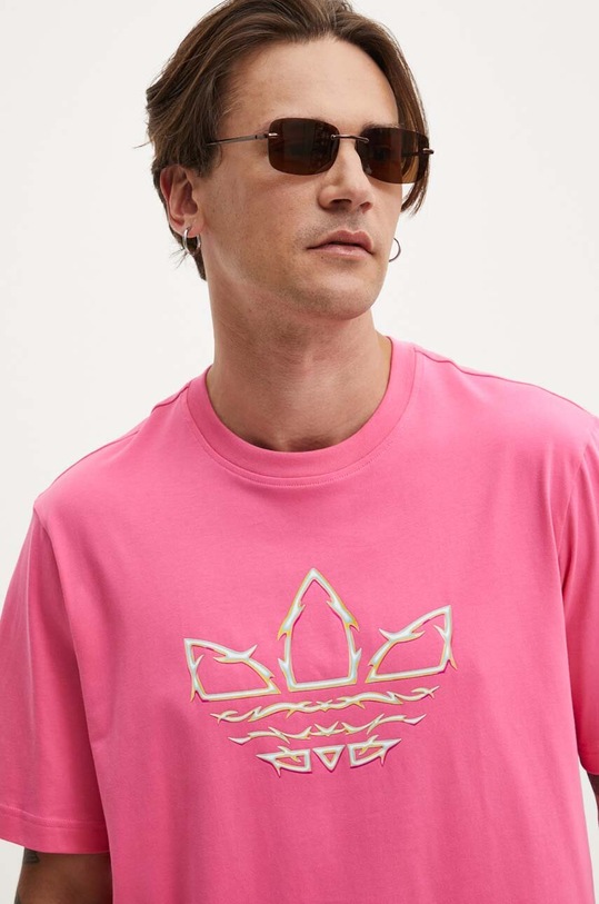 Бавовняна футболка adidas Originals Pride рожевий IZ4898