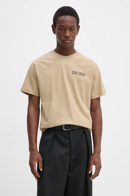 Хлопковая футболка Sunflower хлопок бежевый 2041.SFR
