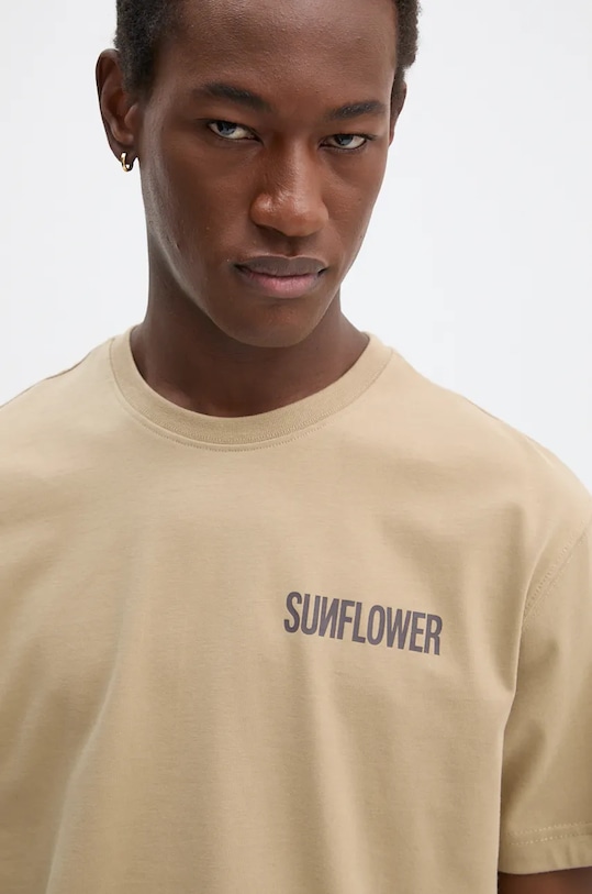 Хлопковая футболка Sunflower бежевый 2041.SFR