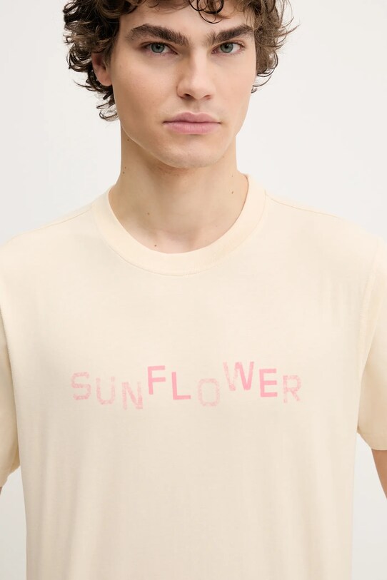 Sunflower tricou din bumbac bej 2038.SFR