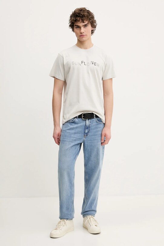 Sunflower tricou din bumbac 2038.SFR gri SS25