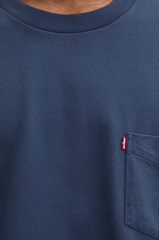 Βαμβακερό μπλουζάκι Levi's A8605 σκούρο μπλε