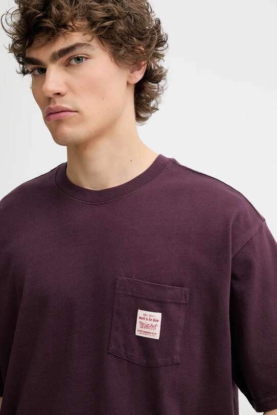 Levi's t-shirt bawełniany fioletowy A5850