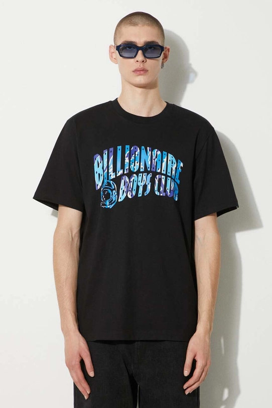 Βαμβακερό μπλουζάκι Billionaire Boys Club Camo Arch Logo κανονικό μαύρο B24241