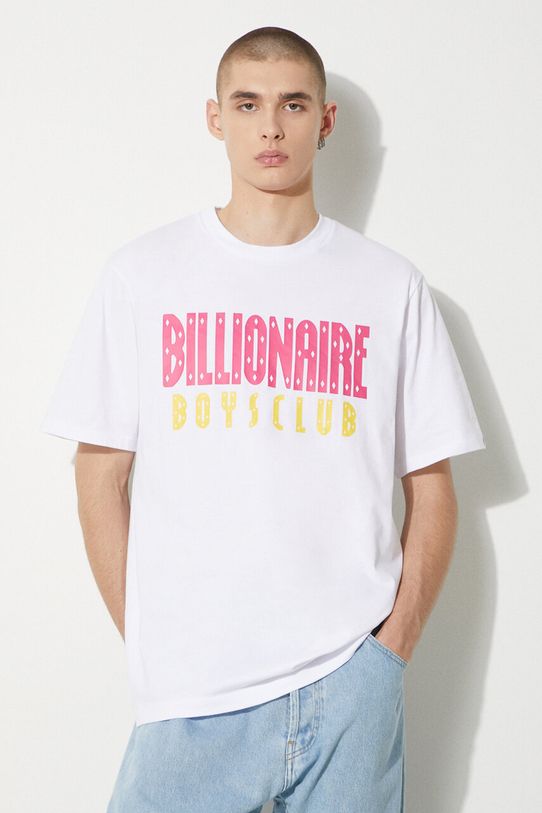 Billionaire Boys Club tricou din bumbac Straight Logo print alb B24243