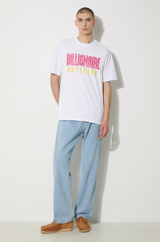 Billionaire Boys Club tricou din bumbac Straight Logo B24243 alb AW24