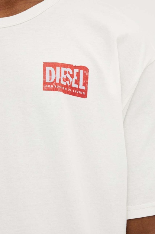 Βαμβακερό μπλουζάκι Diesel T-BOXT-Q15 A15012.0AKAK λευκό