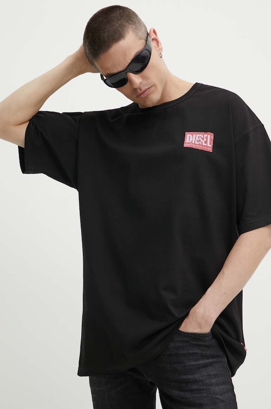 Бавовняна футболка Diesel T-BOXT-Q15 бавовна чорний A15012.0AKAK