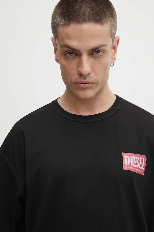 Бавовняна футболка Diesel T-BOXT-Q15 чорний A15012.0AKAK