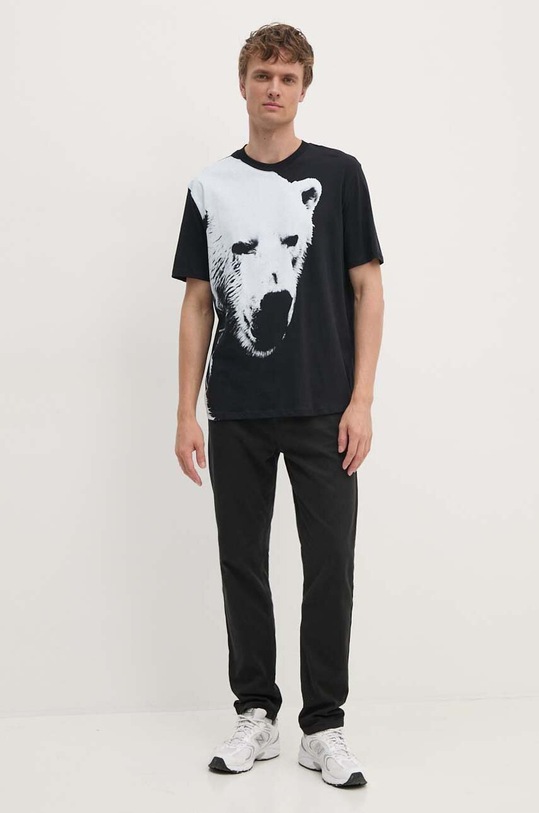 Pamučna majica Armani Exchange XM000043.AF10334 crna AW24