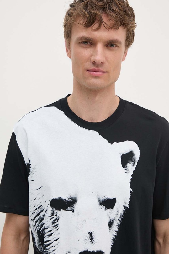 Pamučna majica Armani Exchange crna XM000043.AF10334
