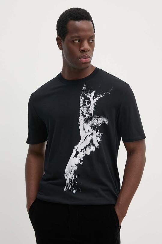 Bavlnené tričko Armani Exchange potlač čierna XM000043.AF10334