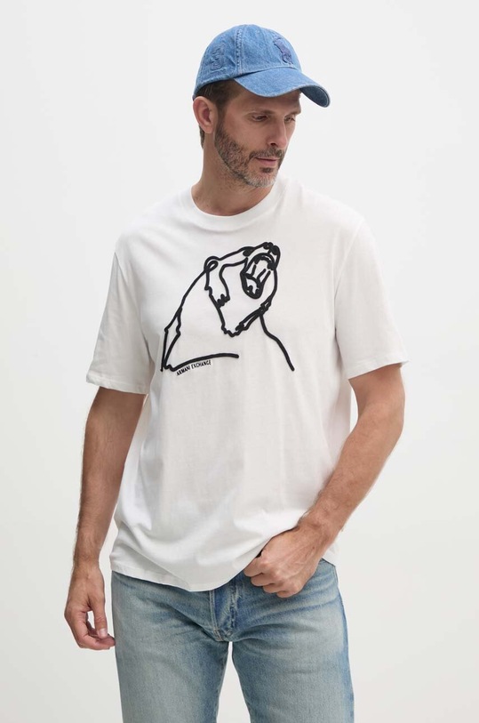Armani Exchange t-shirt bawełniany regular biały XM000044.AF10334