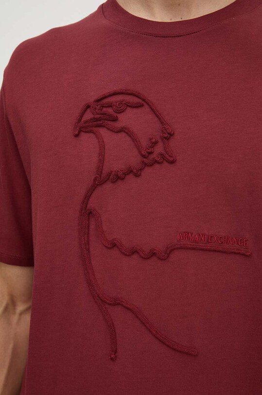 Armani Exchange t-shirt bawełniany XM000044.AF10334 bordowy